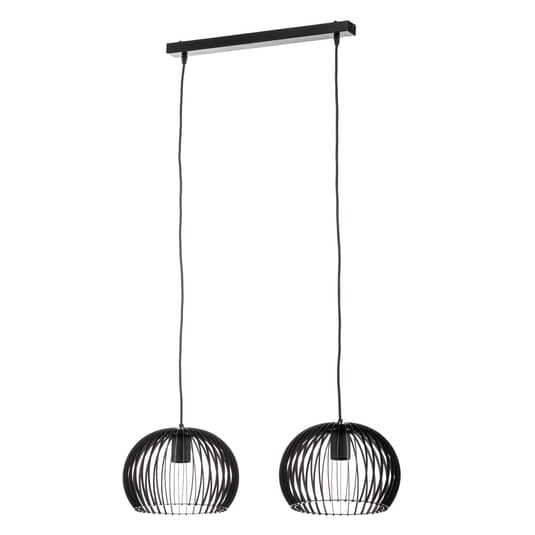 B-stock Euluna hanging light Larus black steel 2 bottles. Hanging light ceiling lamp lamp E27 