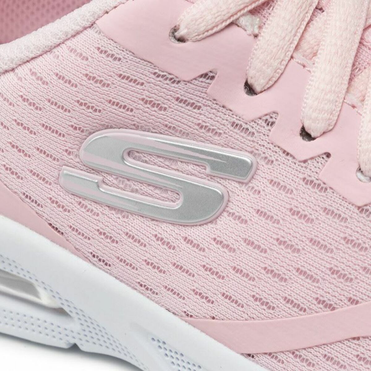 Skechers Microspec Max íþróttaskór fyrir börn í bleikum lit.