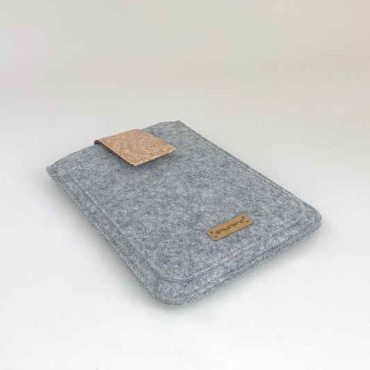 Hülle für PocketBook Color | mit Magnetverschluss und extra Fach | hellgrau - Shapes | Modell "HAKA"