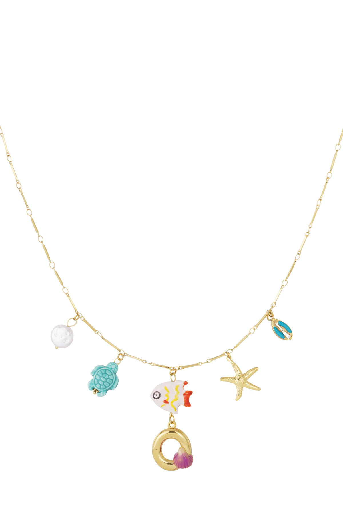 Happy Initials Halskette mit Charms