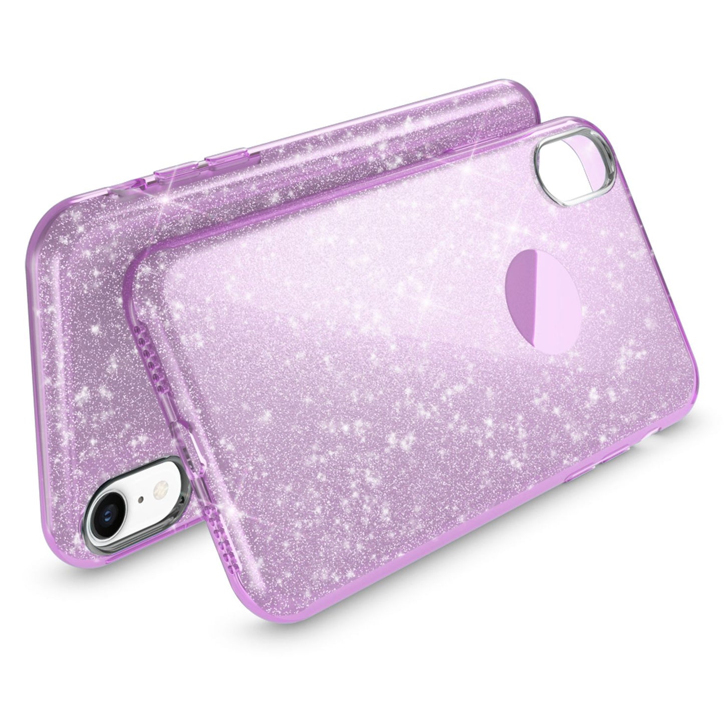 NALIA Case for iPhone XR, Glitter Ultra-Slim Silicone Phone Case Back Cover