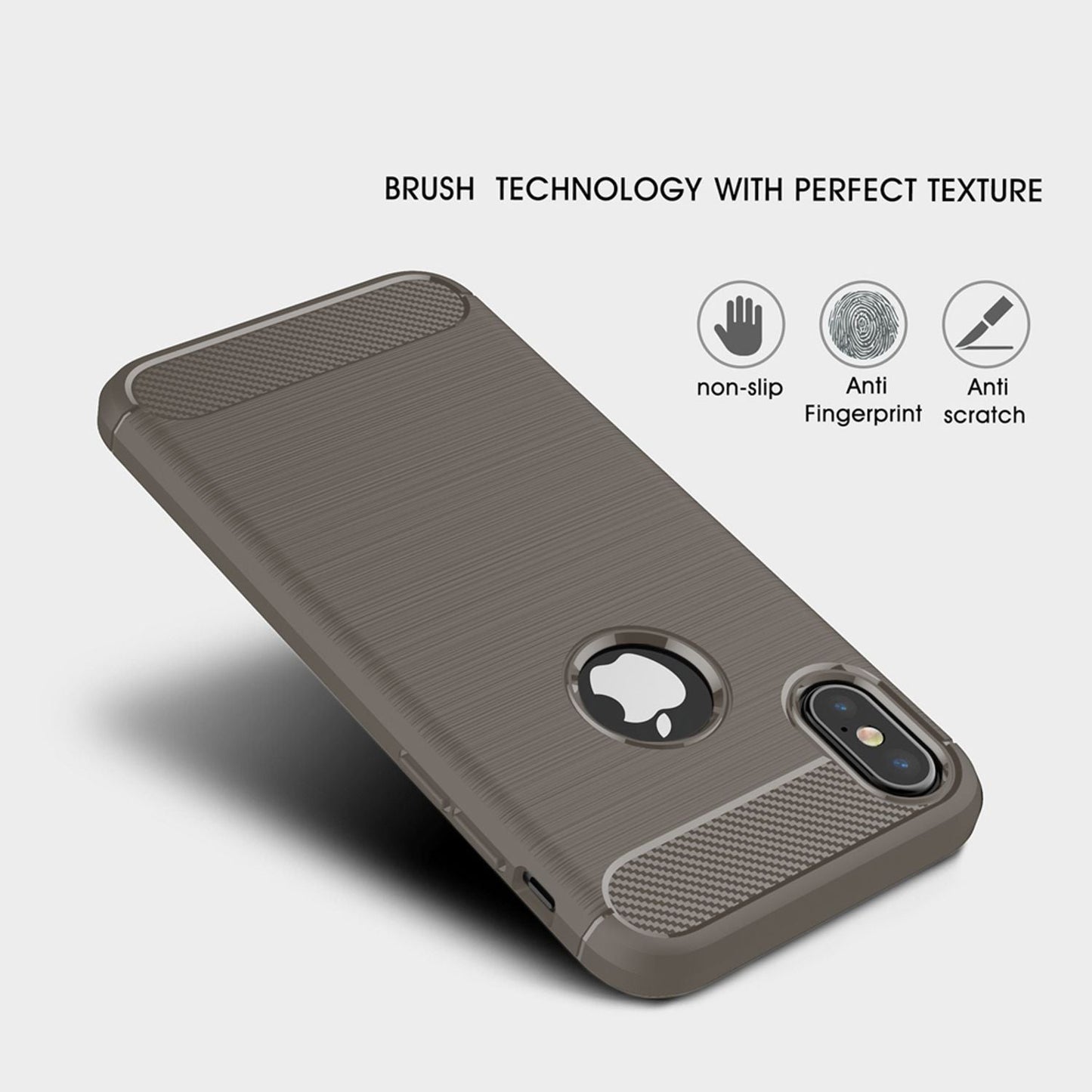 NALIA Phone Case for Apple iPhone XS Max, Carbon Fiber Stylish Phone Case