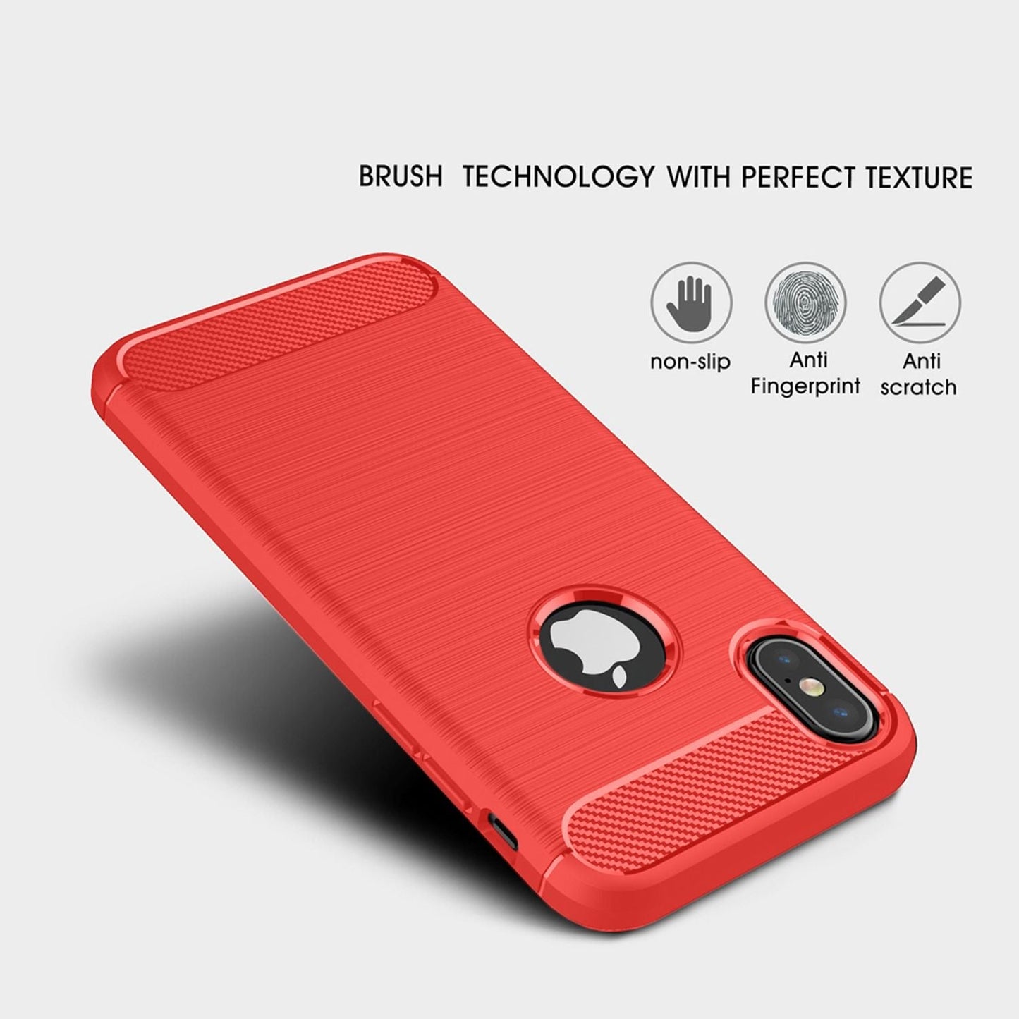 NALIA Phone Case for Apple iPhone XS Max, Carbon Fiber Stylish Phone Case