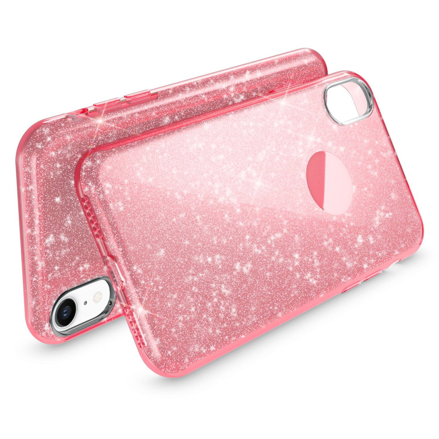NALIA Case for iPhone XR, Glitter Ultra-Slim Silicone Phone Case Back Cover
