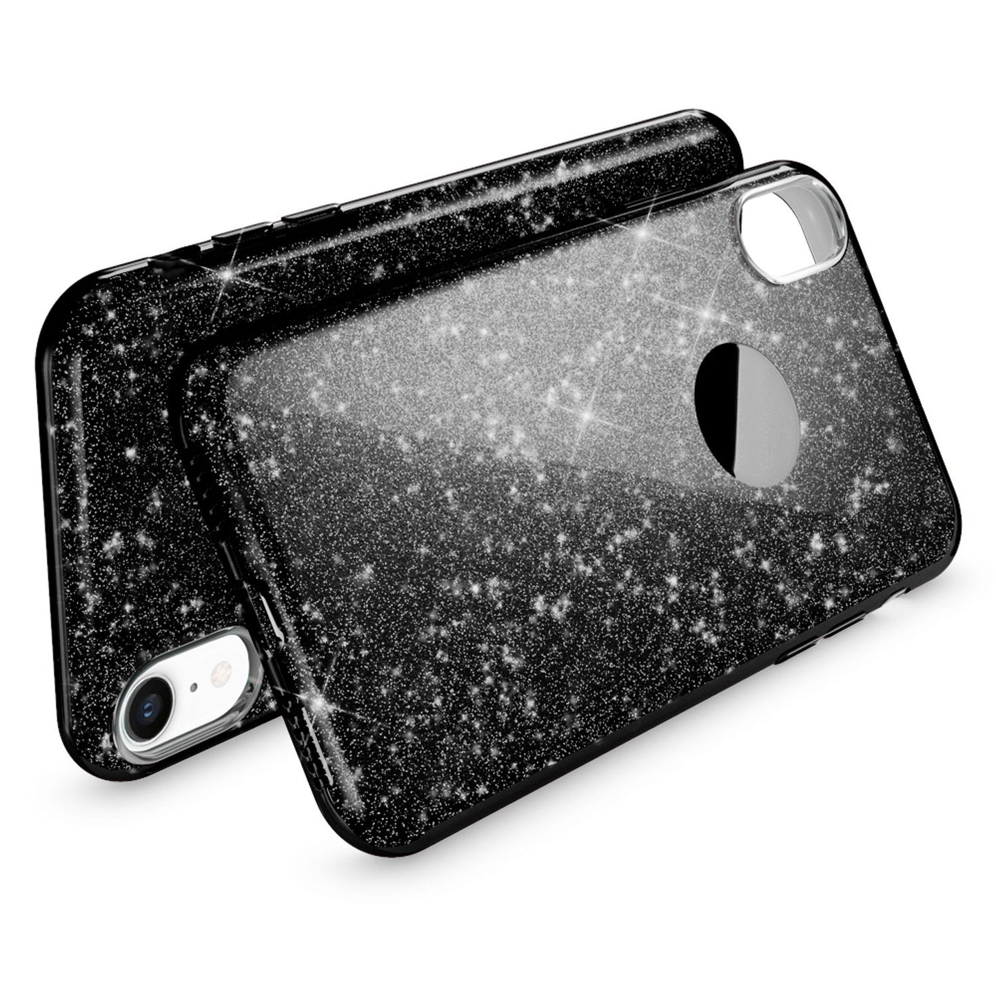 NALIA Case for iPhone XR, Glitter Ultra-Slim Silicone Phone Case Back Cover