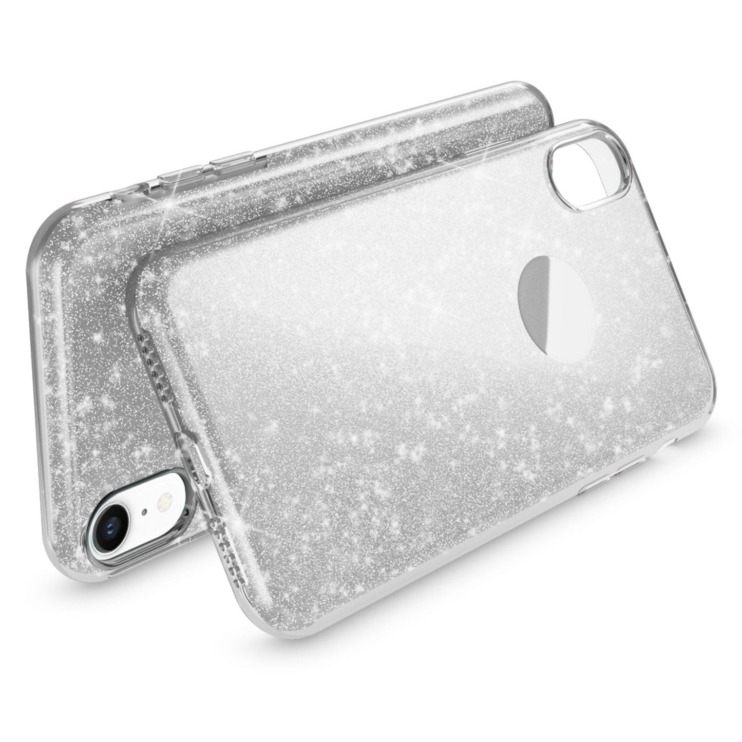 NALIA Case for iPhone XR, Glitter Ultra-Slim Silicone Phone Case Back Cover