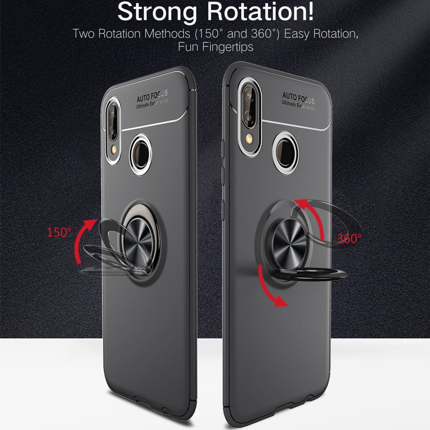 NALIA Ring Case for Huawei P20 Lite, Protective Magnetic Silicone Phone Case