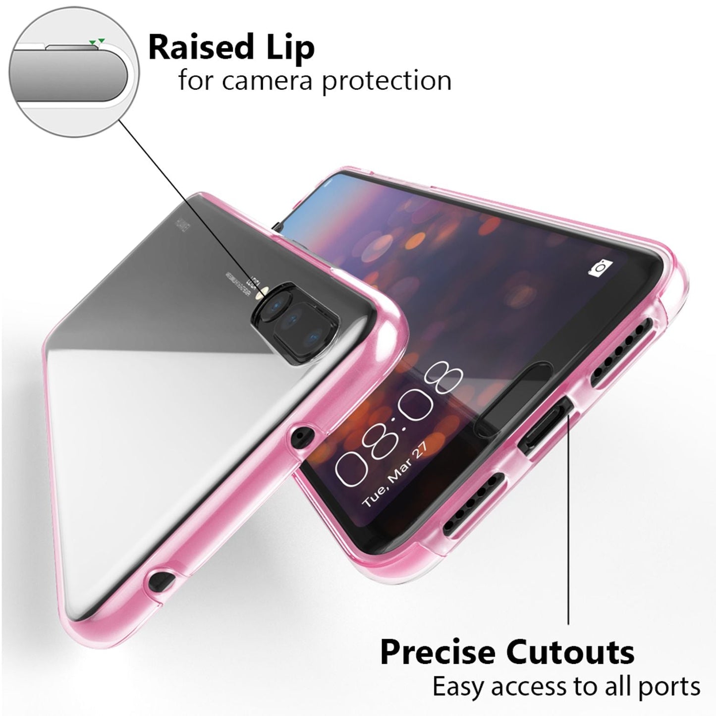 NALIA 360 Grad Handy Hülle für Huawei P20 Pro, Full Cover Case Displayschutz