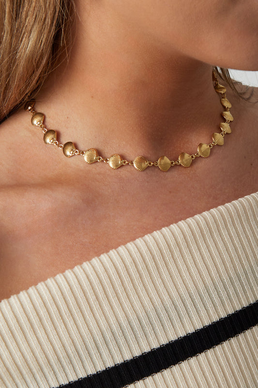 Halskette Muscheltrio - Goldfarben