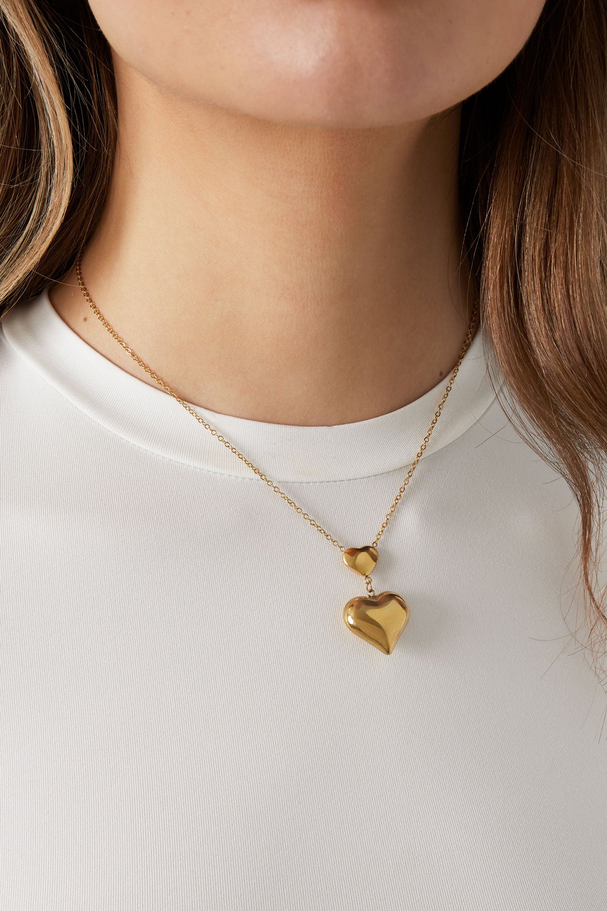 Double Love Halskette – goldfarben