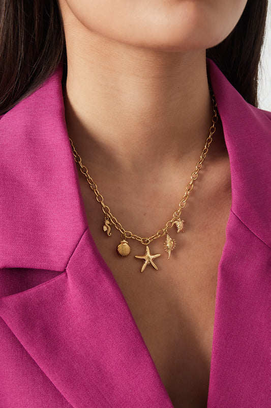 Meeresbrise-Halskette - Goldfarben
