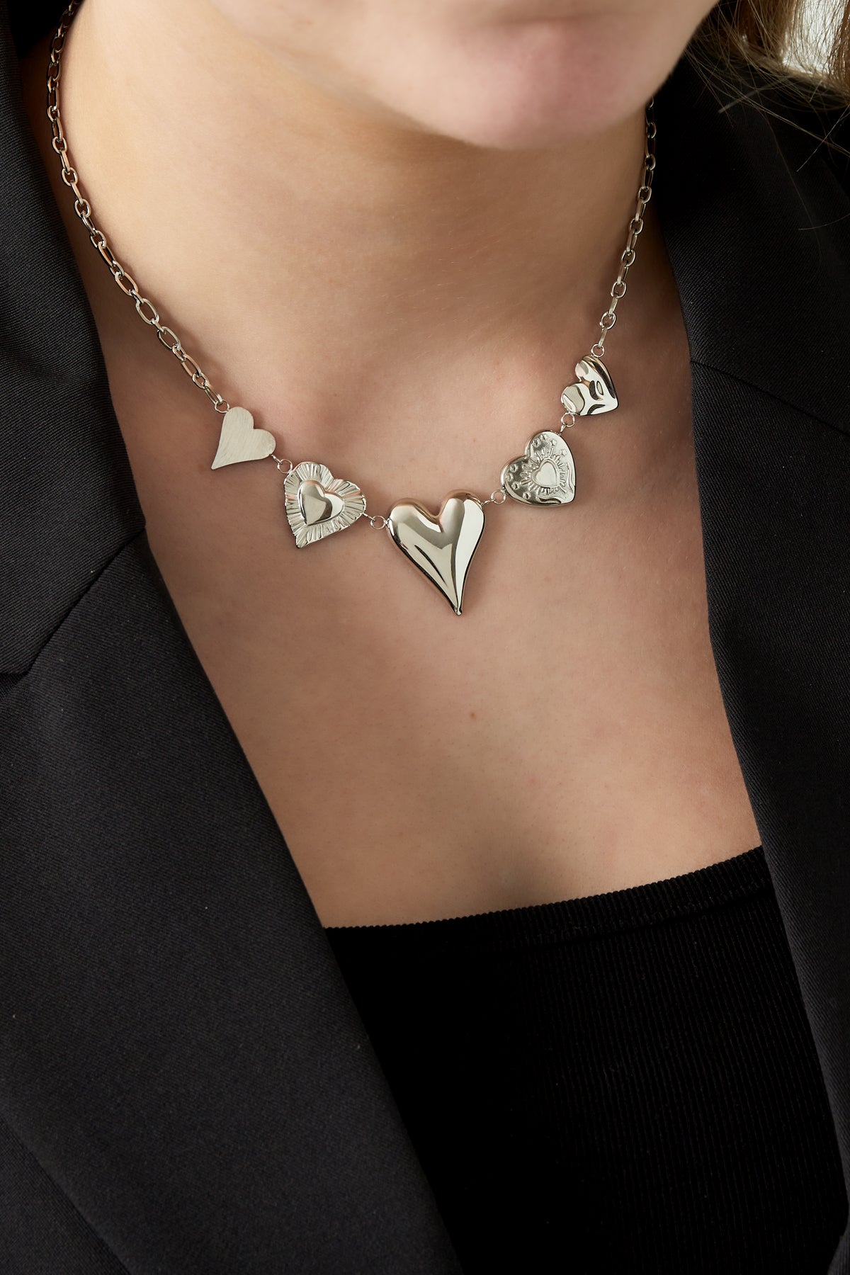 Halskette „Gib mir all deine Liebe“ – Farbe Silber