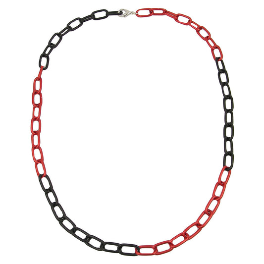 Keðja 8mm anodíseruð keðjuakkeri breið rauð-svört áli 60cm