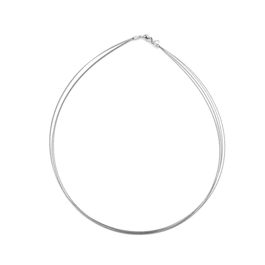 Vírkeðja hrein án hengiskrauts, 4-föld, húðuð úr ryðfríu stáli, 40 cm