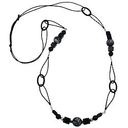 Kette, schwarz und silbergrau