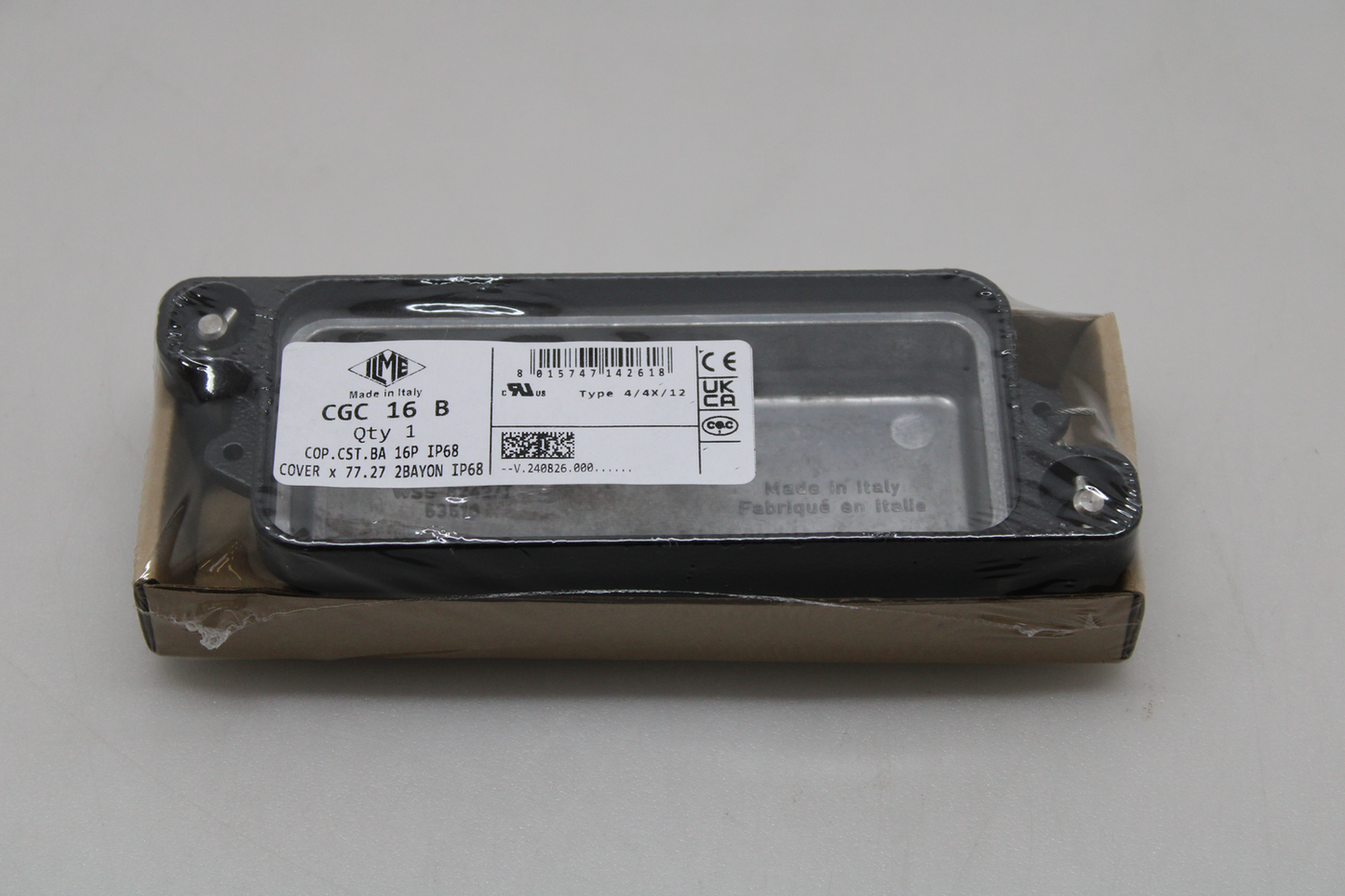 B-grade Ilme protective cover Cgc16 B size 77.27 IP68 aluminum bayonet fitting, 1 piece