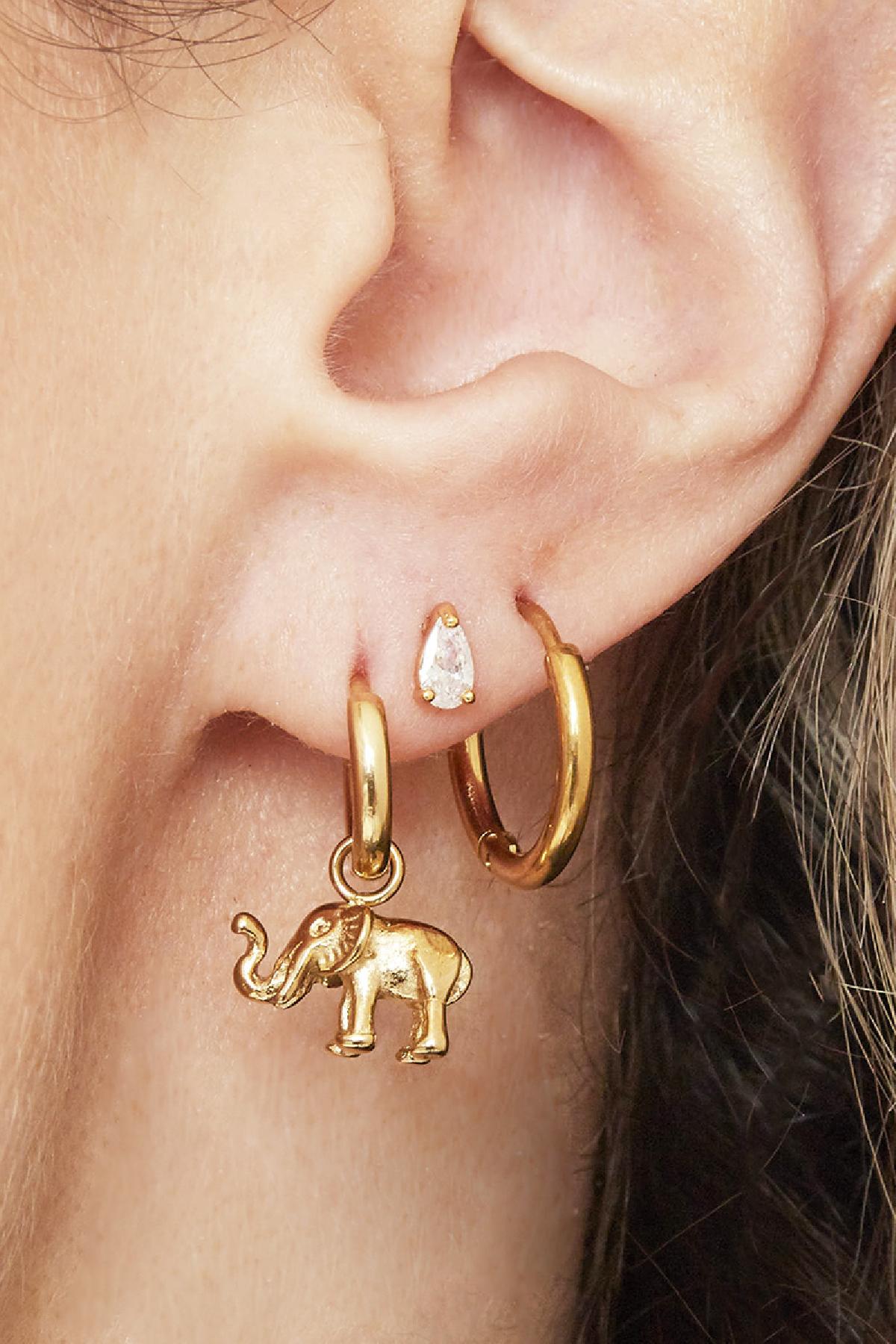 Ohrringe Little Hoops 1,6cm Goldfarbe Edelstahl