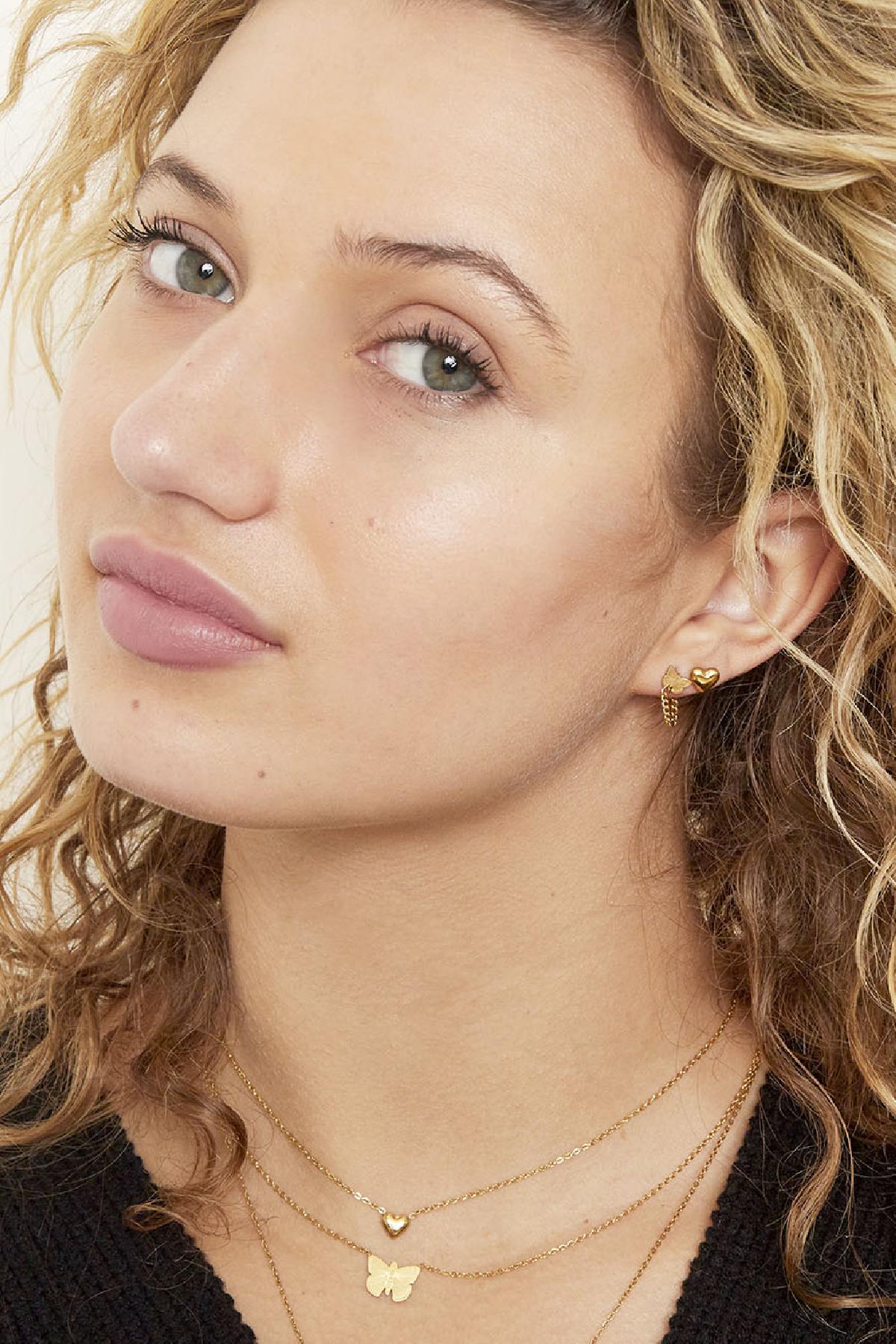 Ohrringe „Kühnes Herz“ aus Edelstahl