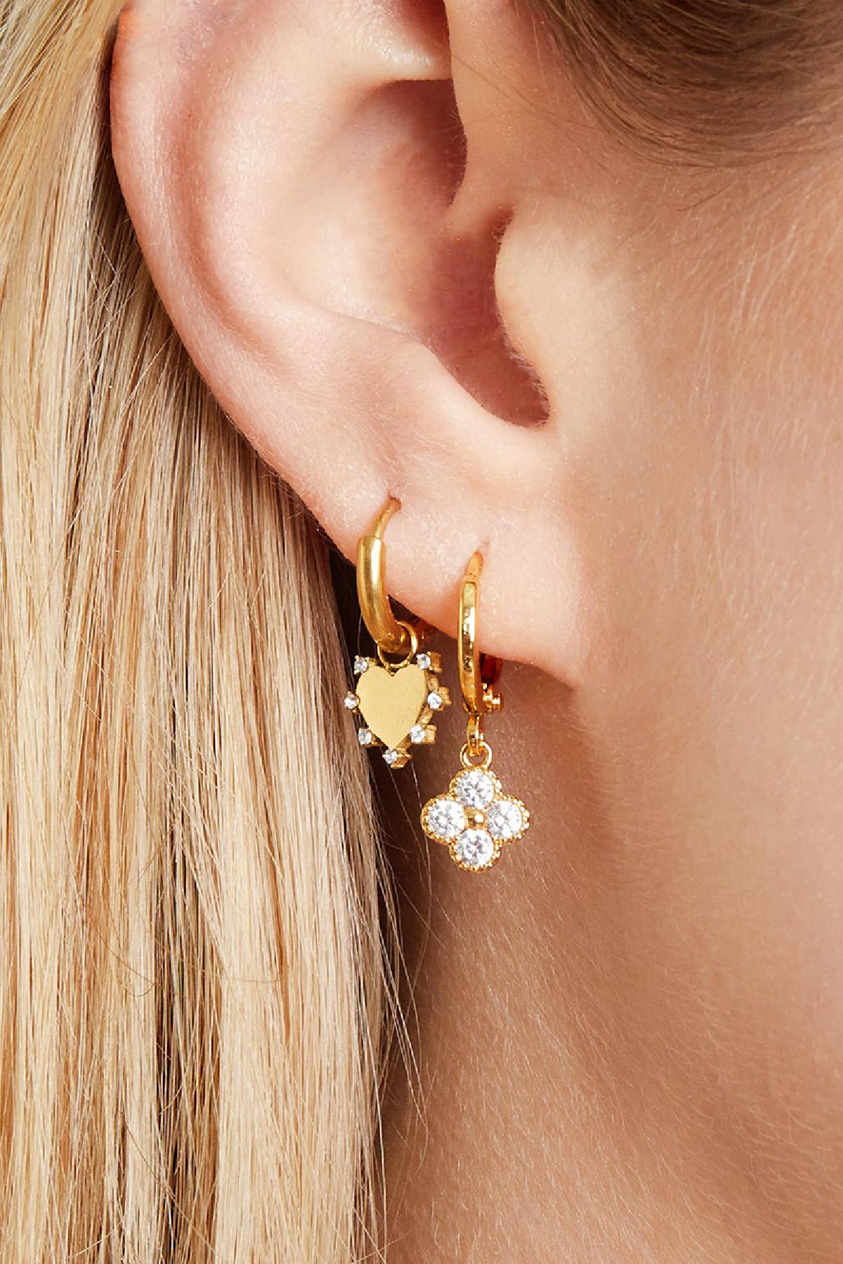 Ohrringe Clover Goldfarbe Kupfer