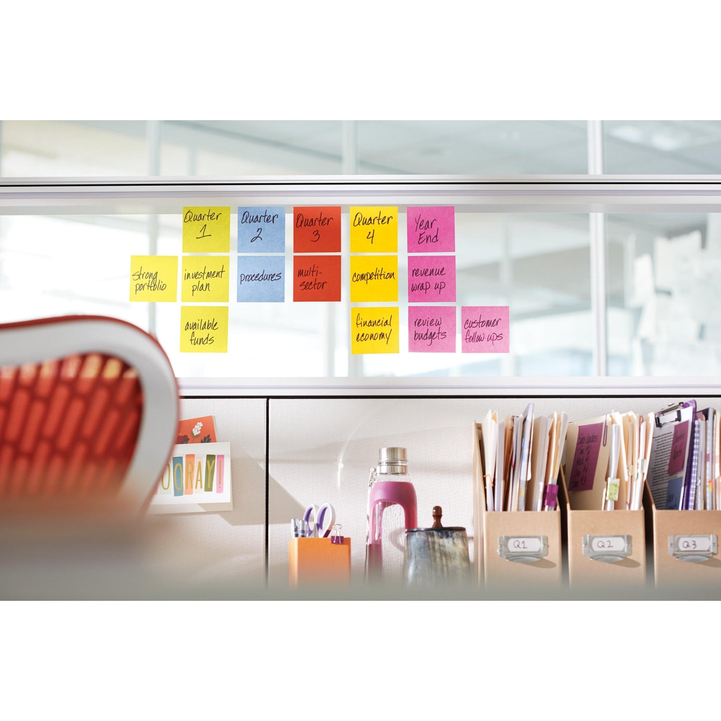 Post-it® Super Sticky Z-Notes, Verschiedene Farben, 76 mm x 76 mm, Promotion, 90 Blatt/Block, 20 Blöcke + 4 Gratis/Packung, Kartonverpackung, 100% PEFC, SGSCH-PEFC-COC-110078  | Packung (1 Stück)