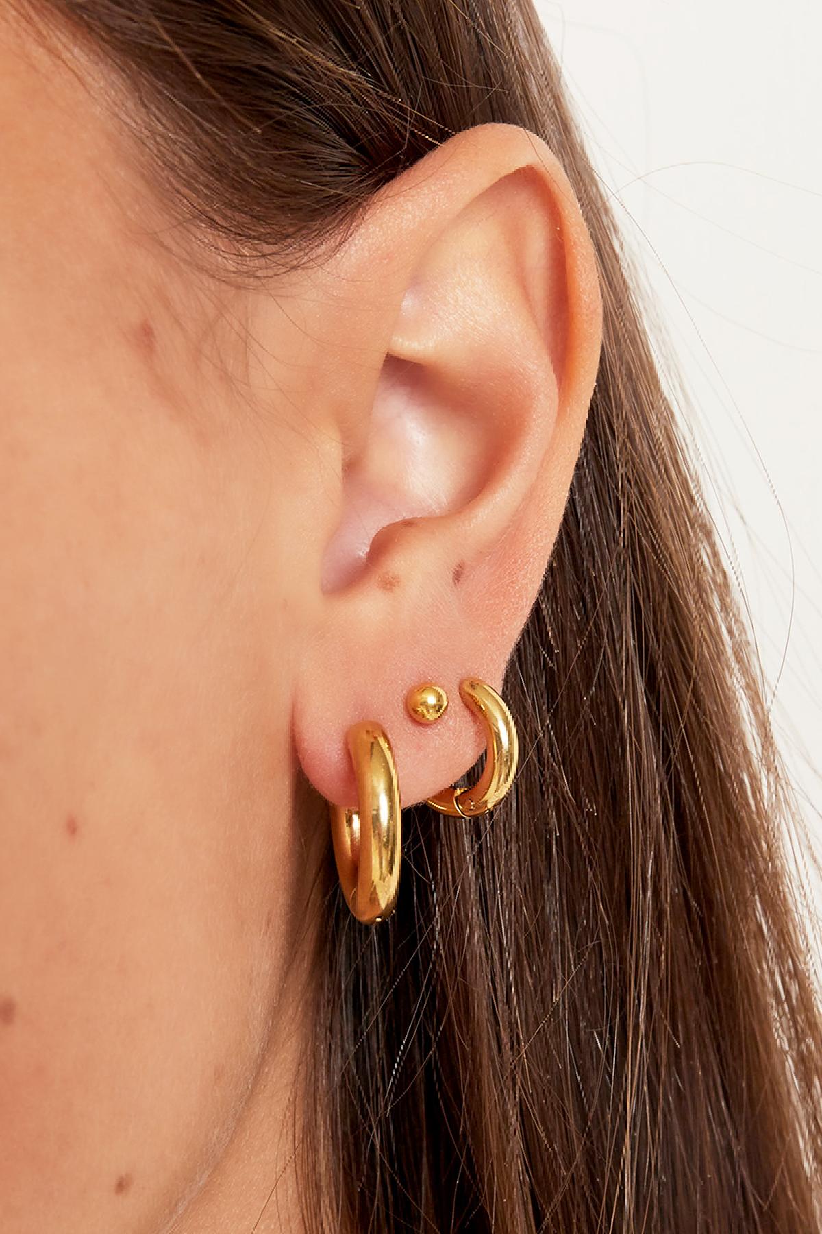 Einfache Creolenohrringe - mini Goldfarbe Edelstahl