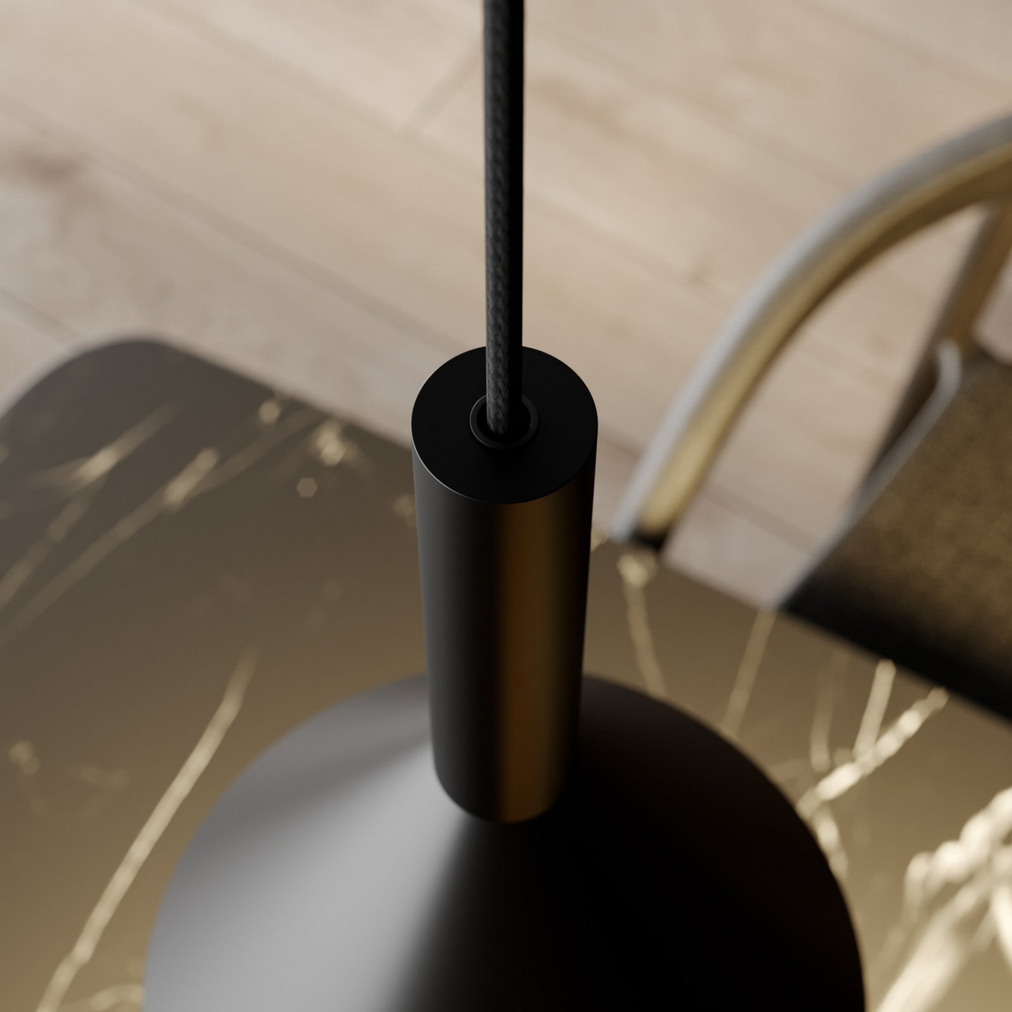 B-flokks Arcchio Tadej hengiljós, hengjandi ljós, lampi, 4 ljós, svart/hvítt, 497