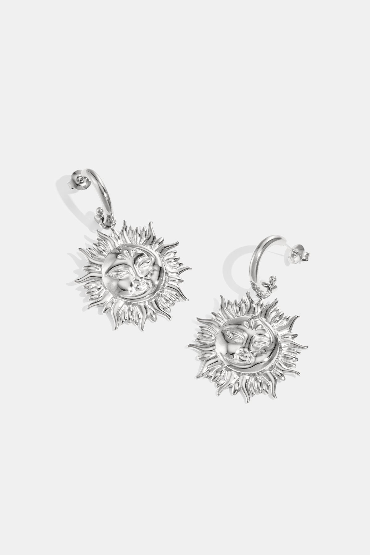 Ohrhänger aus Edelstahl, Modell „Sun Casual Daily Simple“, Damenschmuck
