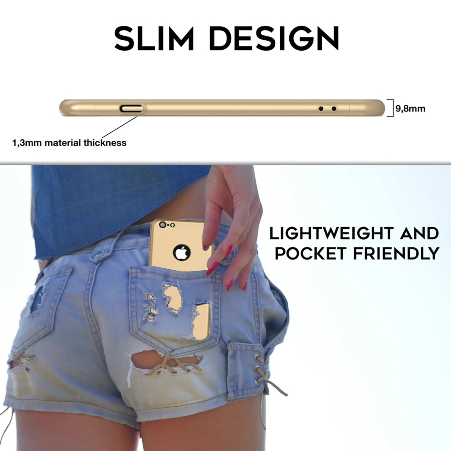 iPhone 6/6S Hülle Rundum Handyhülle mit Displayschutz von NALIA, 360° Cover Case