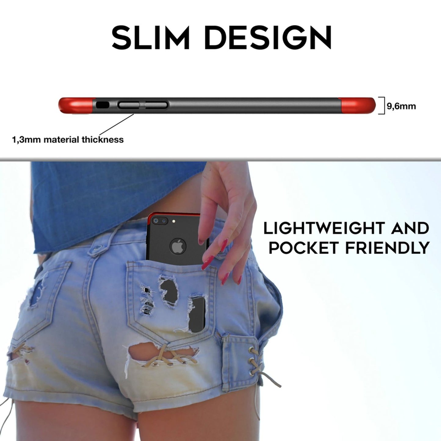 Apple iPhone 7 Plus Rundum Handy Hülle mit Displayschutz von NALIA, 360° Case