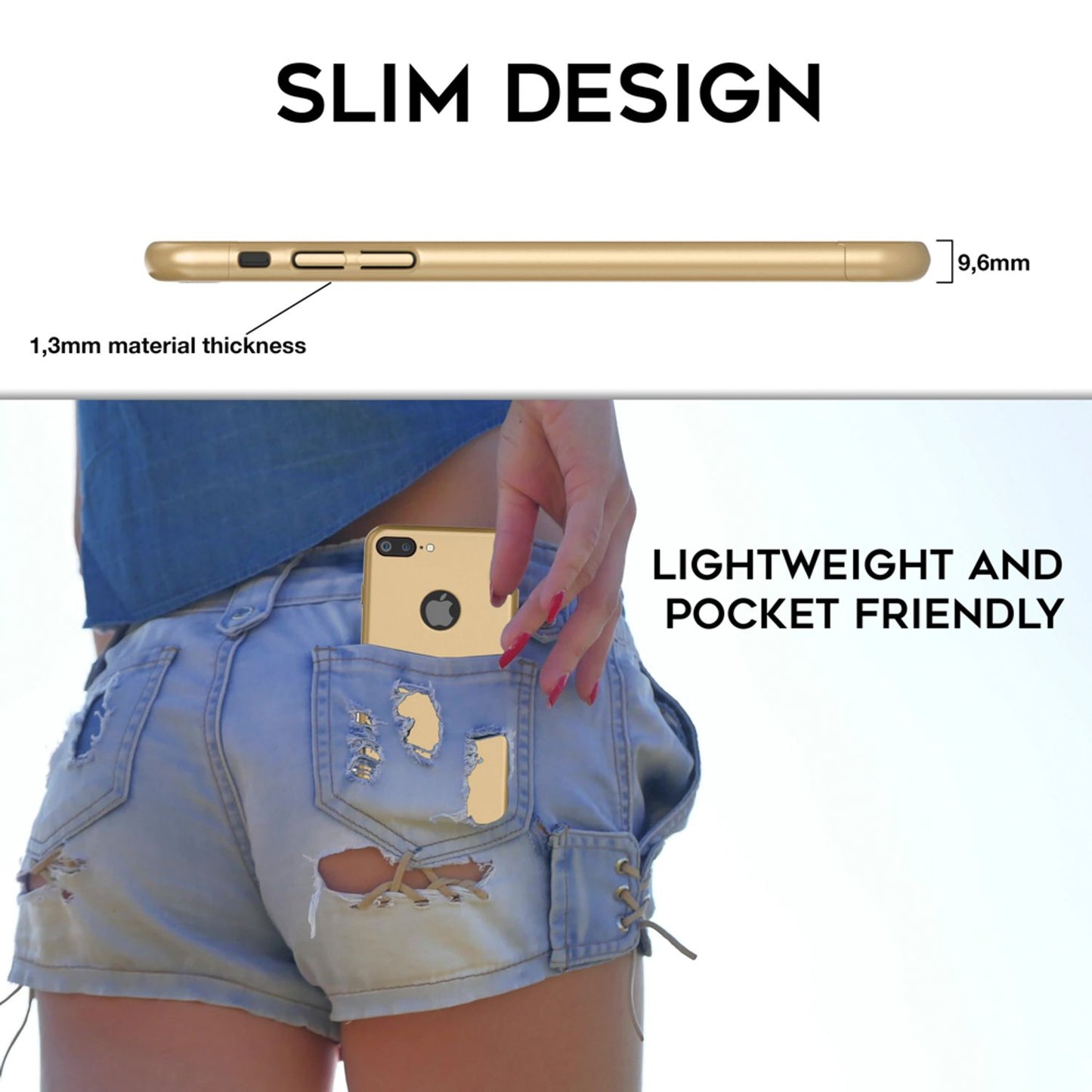 Apple iPhone 7 Plus Rundum Handy Hülle mit Displayschutz von NALIA, 360° Case