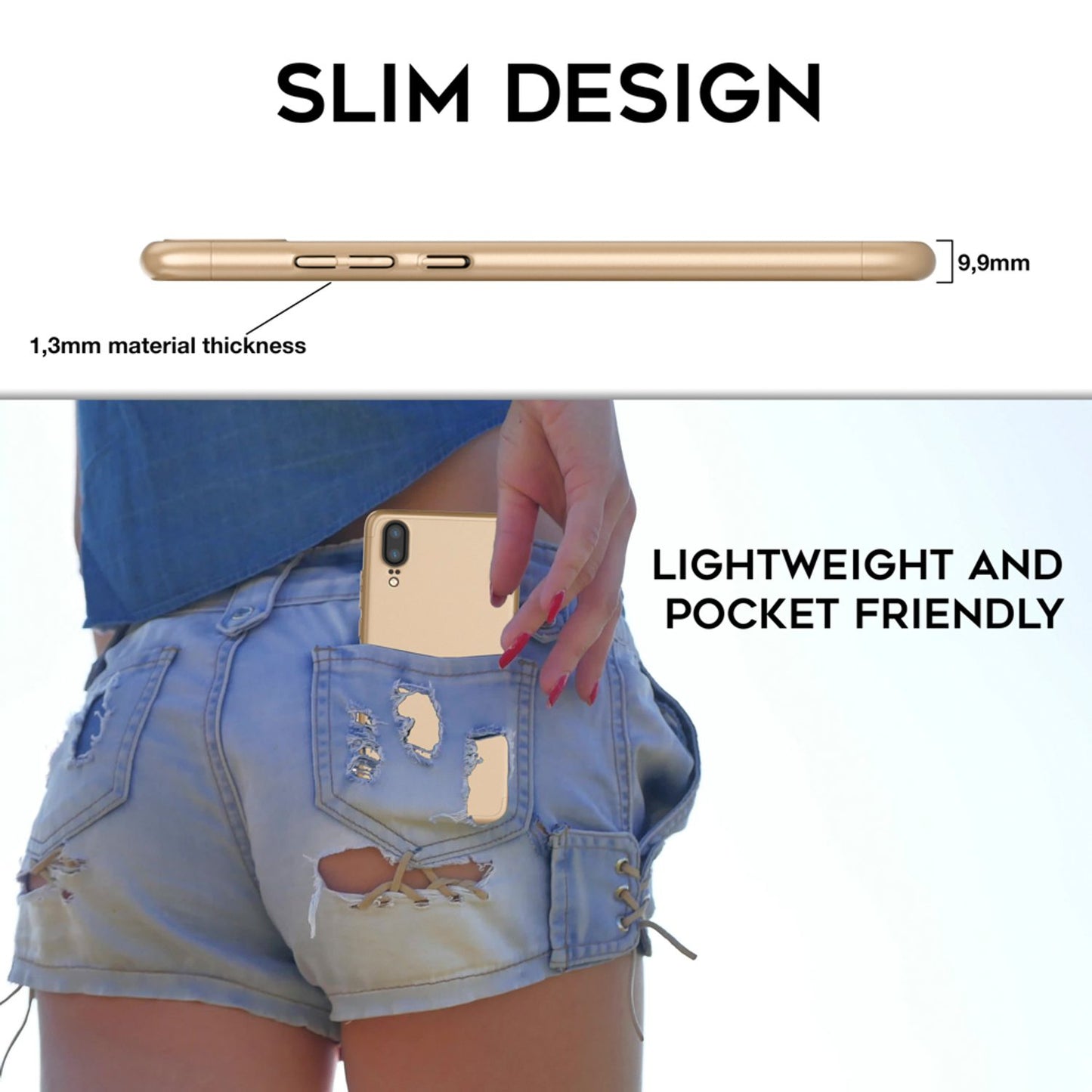 Huawei P20 360 gráðu símahulstur með skjávörn frá NALIA, 360° hulstur