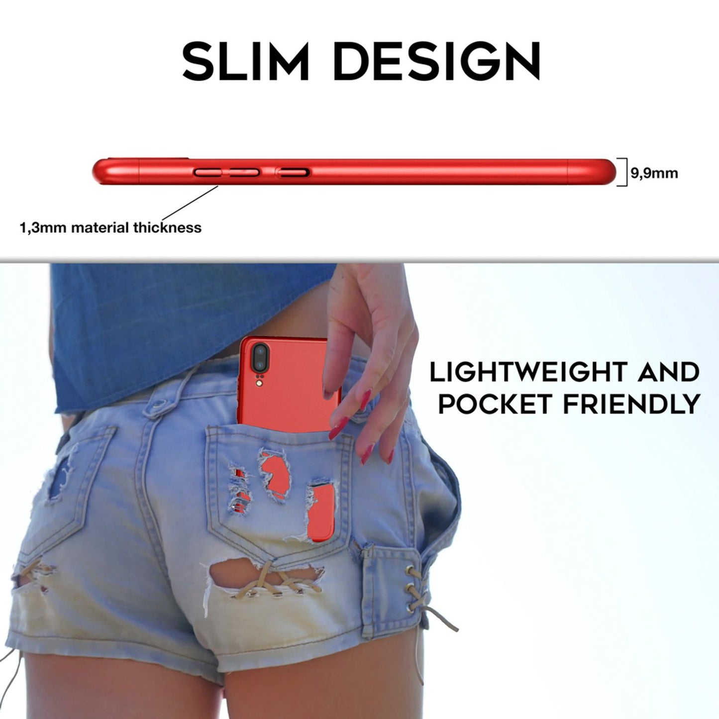 Huawei P20 360 gráðu símahulstur með skjávörn frá NALIA, 360° hulstur