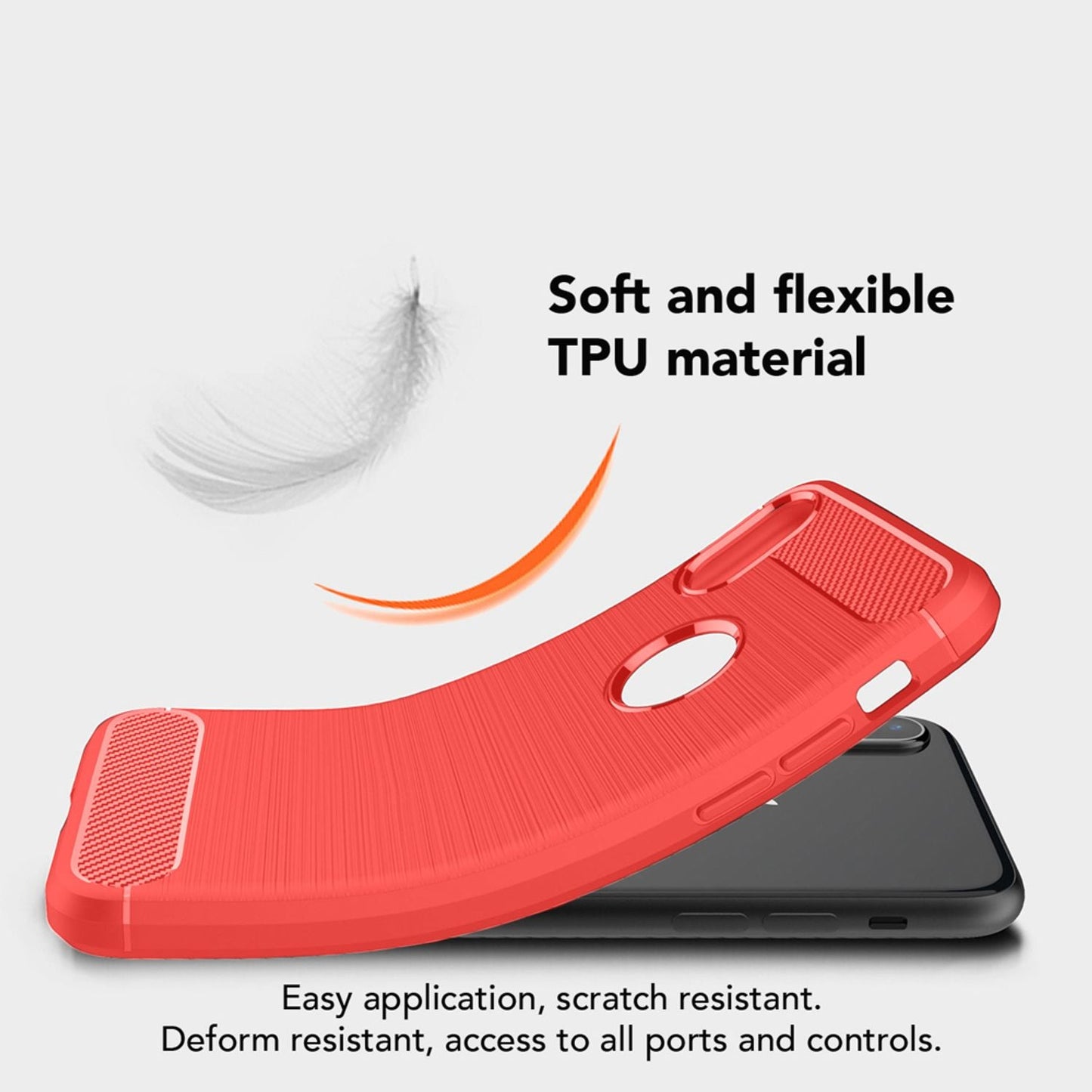 NALIA Phone Case for Apple iPhone XS Max, Carbon Fiber Stylish Phone Case