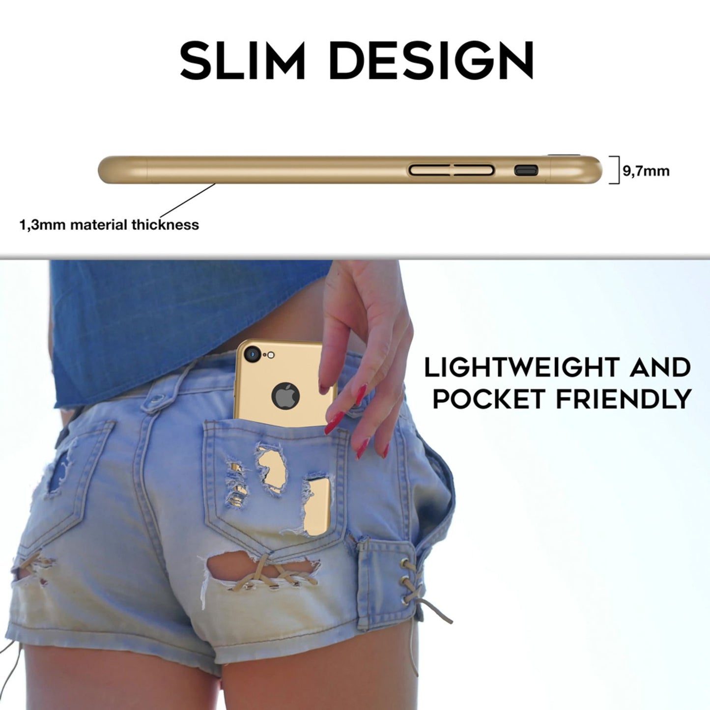 360° símahulstur með skjávörn fyrir iPhone 7 frá NALIA, 360° hulstur