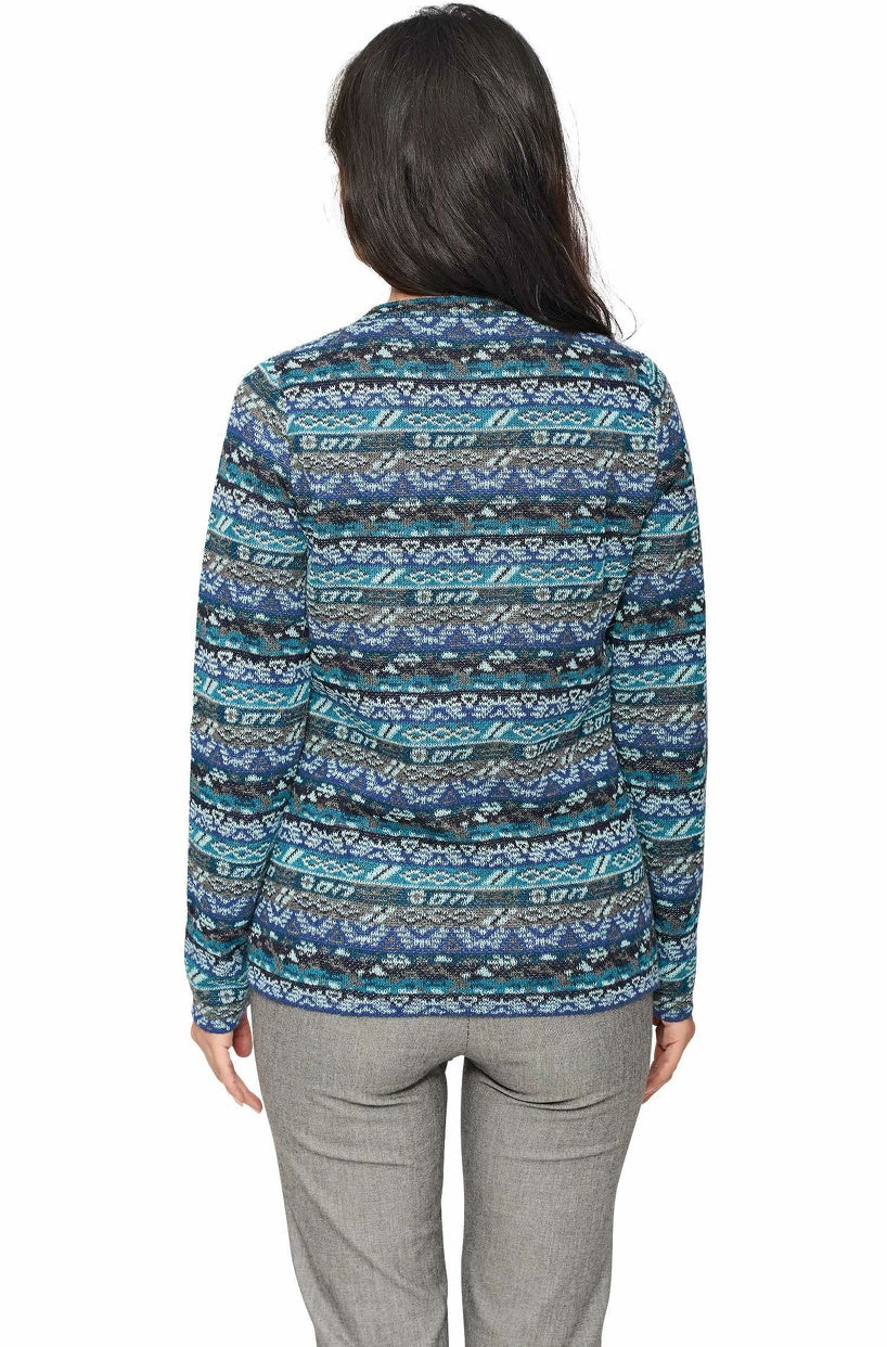 Apu Kuntur - Alpaca Cardigan TAMIA – Jacquard cardigan made from 100% baby alpaca