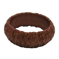 Bangle 87x28mm plastic structure bark dark brown