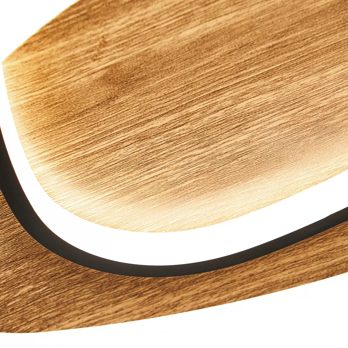 B-flokks Eco Light LED veggljós, Ovest viður, ljósáferð, 45 cm langt, CCT veggljós úr tré