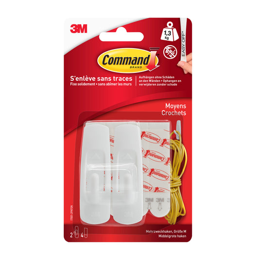Mittelgroße Command™ Mehrzweckhaken M im Vorteilspack, 17001-2 | Packung (1 Stück)