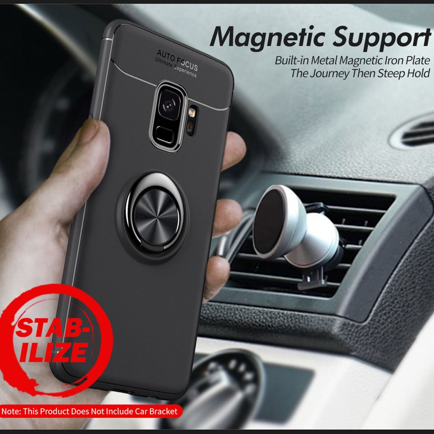 NALIA Ring Hülle für Samsung Galaxy S9, Schutz Cover Magnet Silikon Handy Case