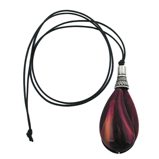 Keðja 85x36mm dropi fjólublár-marmari glansandi 100cm