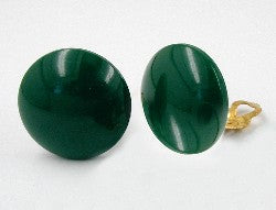 Clip 24mm dark green plastic clip mechanism gold-colored