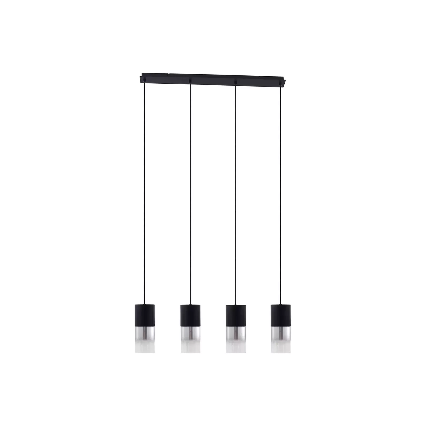 B-stock Lindby hanging light Svante hanging lamp ceiling light lamp 4 bulbs black glass 85