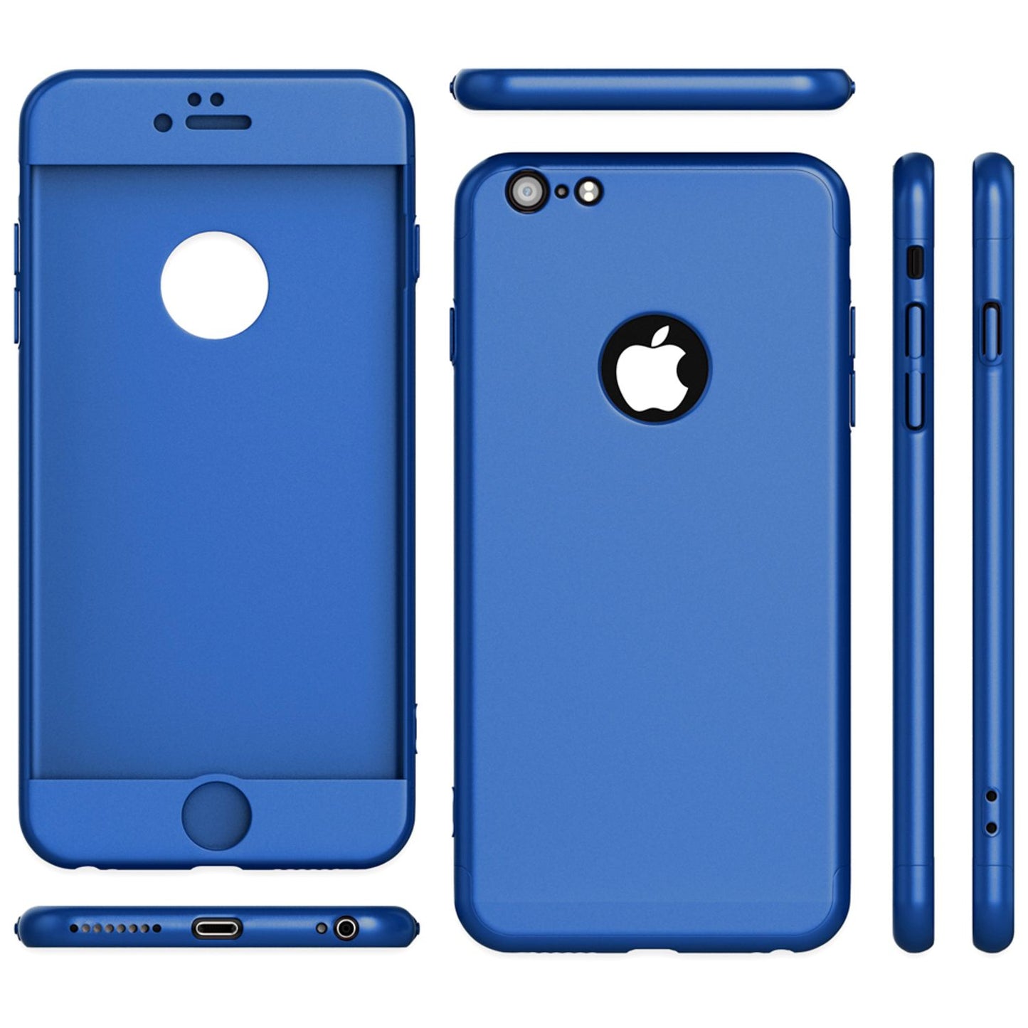 iPhone 6/6S Hülle Rundum Handyhülle mit Displayschutz von NALIA, 360° Cover Case