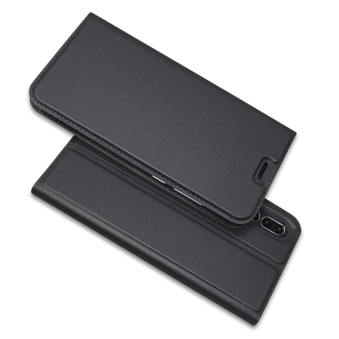 NALIA Hülle für Huawei P20 Pro, Slim Kickstand Handyhülle Flip Case Kunstleder