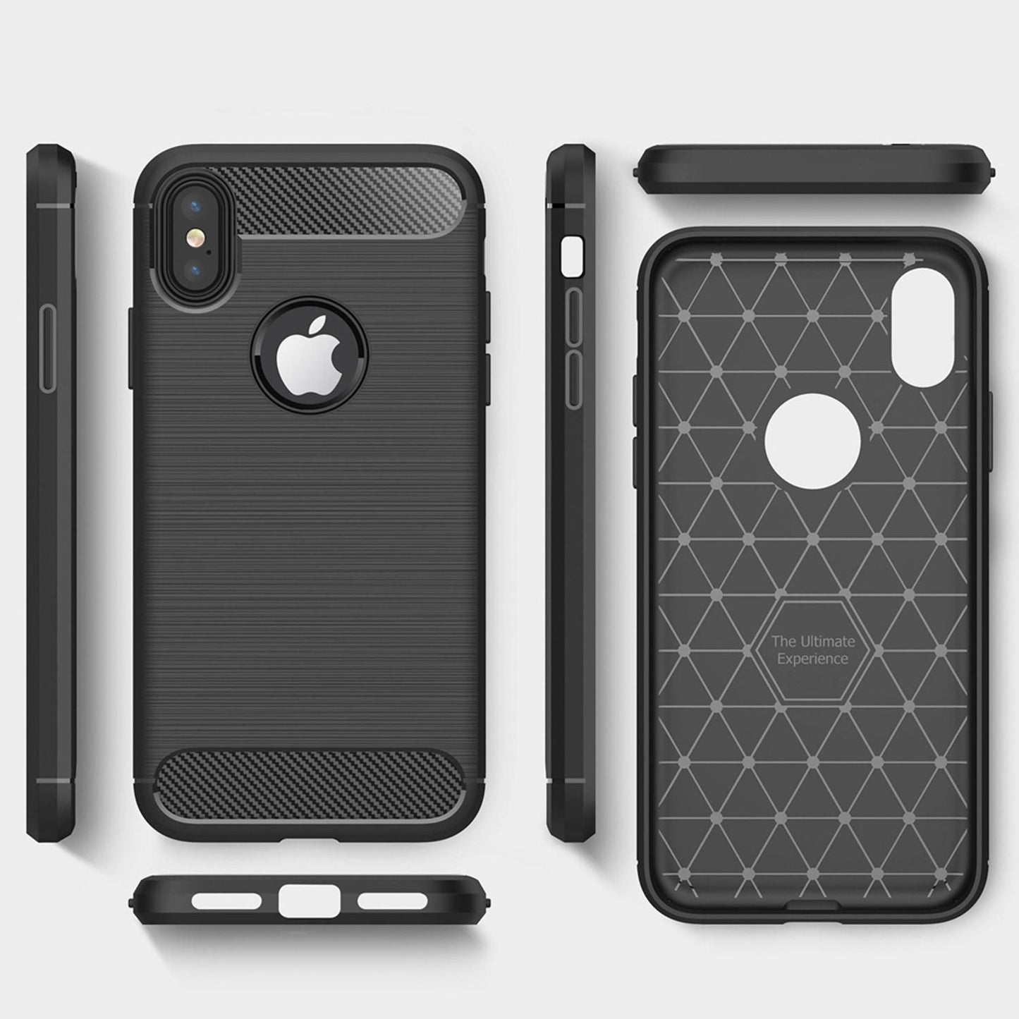 NALIA Phone Case for Apple iPhone XS Max, Carbon Fiber Stylish Phone Case