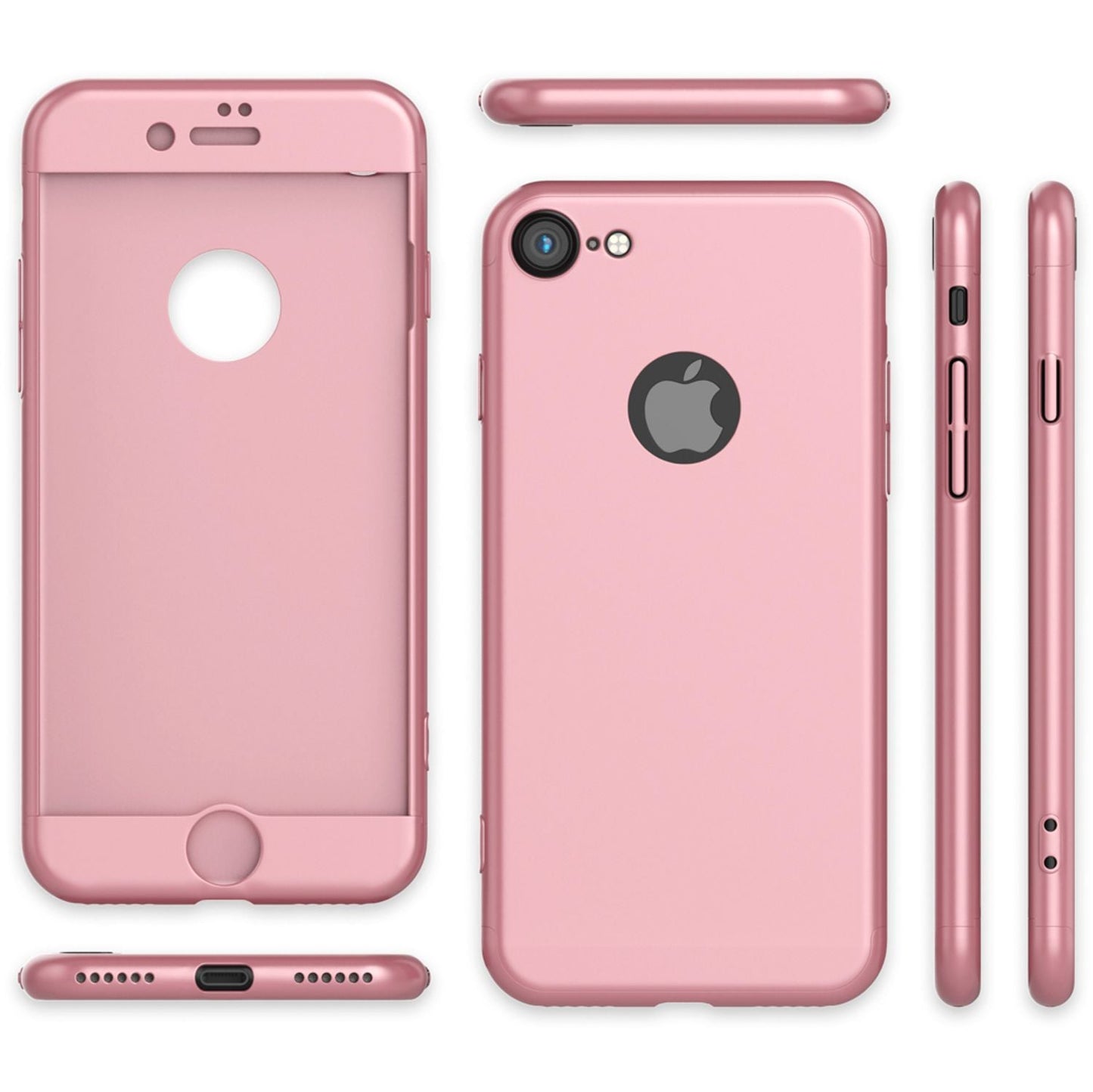 360° símahulstur með skjávörn fyrir iPhone 7 frá NALIA, 360° hulstur