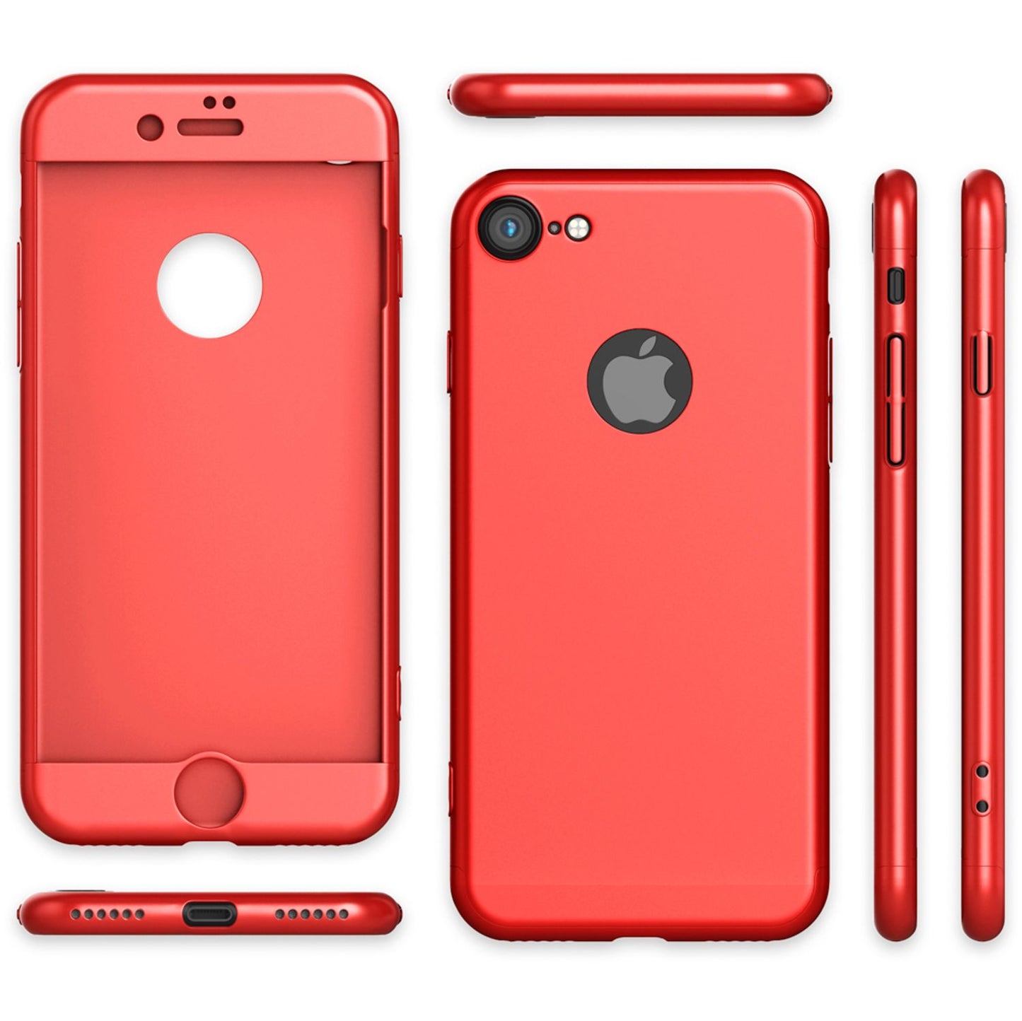 360° símahulstur með skjávörn fyrir iPhone 7 frá NALIA, 360° hulstur