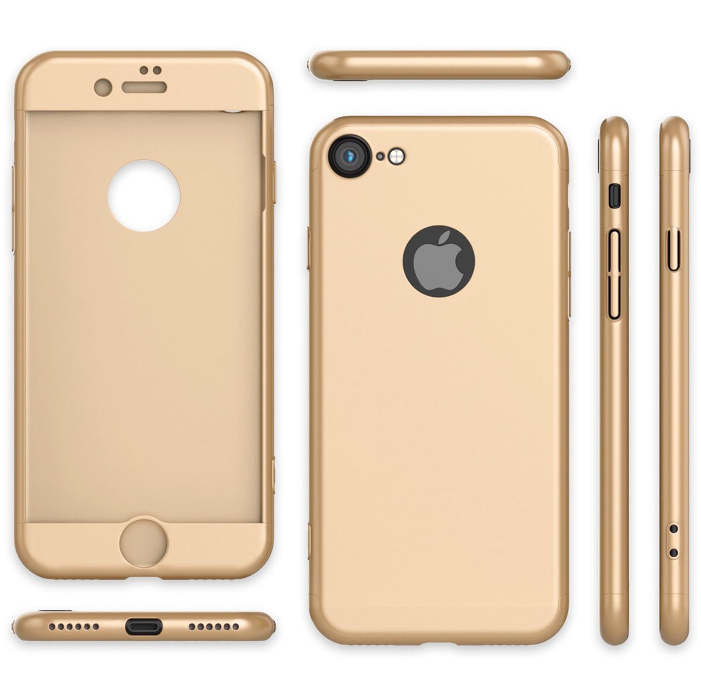 360° símahulstur með skjávörn fyrir iPhone 7 frá NALIA, 360° hulstur