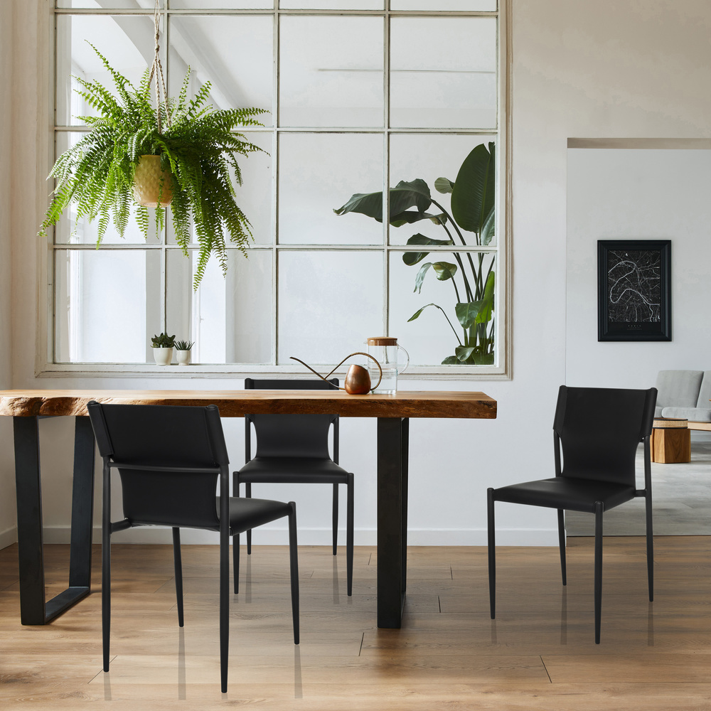 B-Ware Hjh Office Besucherstuhl / Konferenzstuhl Ellon V Kunstleder Schwarz