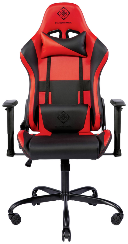 B-lager Deltaco Gam 096 R Gaming Chair Svartur Rauður Húsgögn Skrifstofuhúsgögn Sjá texta
